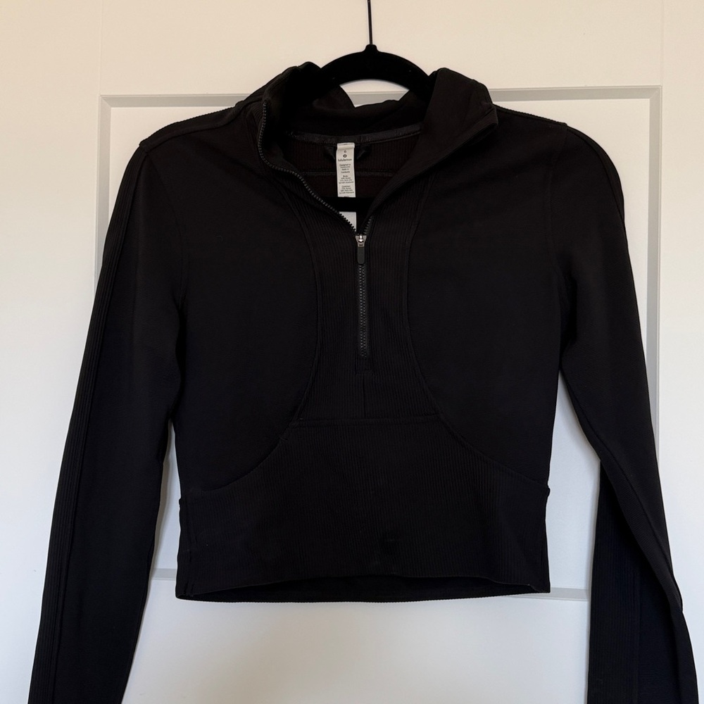 Lululemon Athletica Black Cropped Hoodie